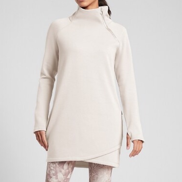 Athleta Dresses & Skirts - Athleta Cozy Karma Asym Sweatshirt Dress